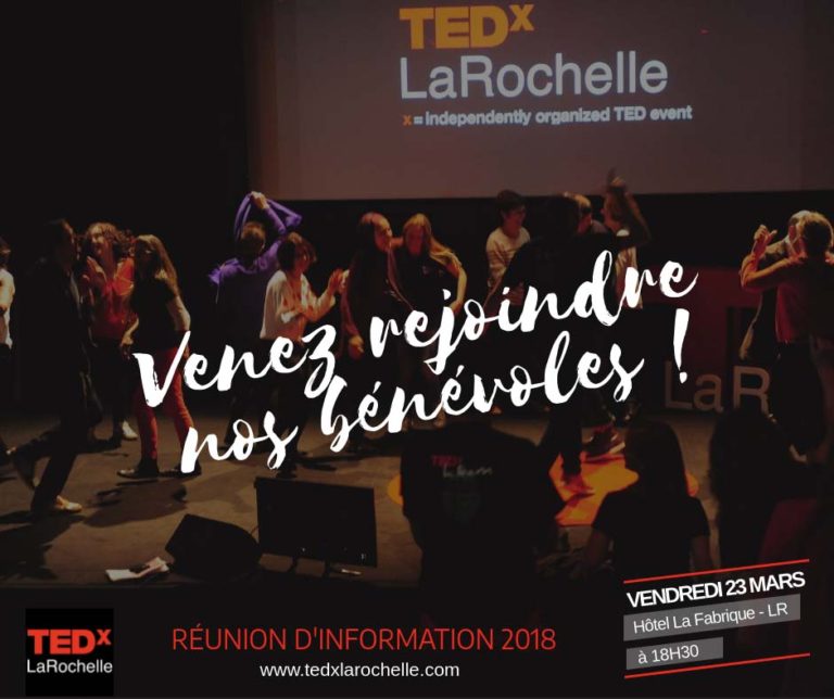 Réunion d’information bénévoles le vendredi 23 mars à 18h30