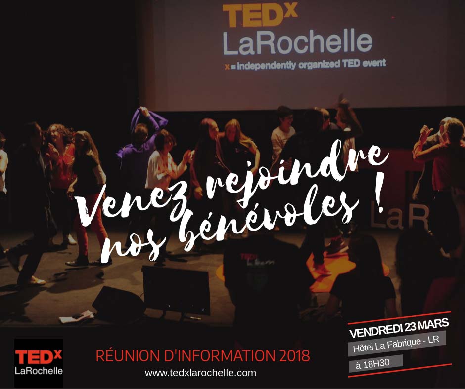 Réunion d’information bénévoles le vendredi 23 mars à 18h30
